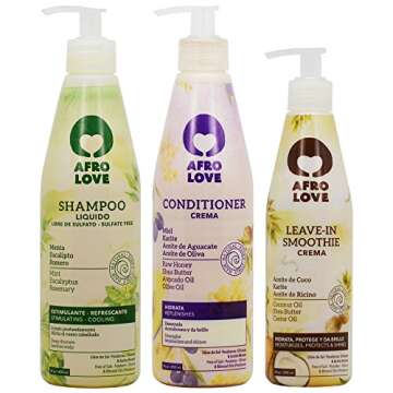 Afro Love Shampoo & Conditioner 16oz + Leave-in Smoothie 10oz"Set"