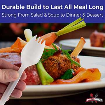 Durable 50 Pack BPA-Free Disposable Sporks for All Needs