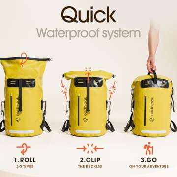 Waterproof Earth Pak Travel Backpack 55L for Adventurers