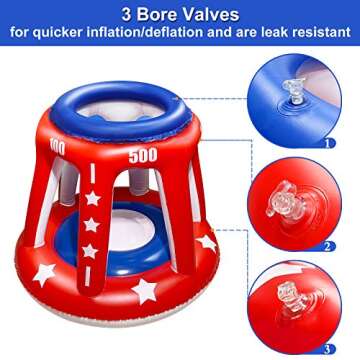 Giant 36'' Pool Basketball Hoop for 4th of July Fun