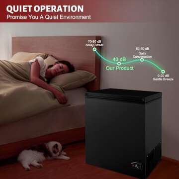 Compact 3.5 Cu.Ft Chest Freezer with Adjustable Temperature
