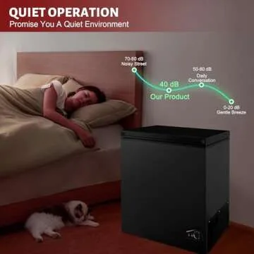 Compact 3.5 Cu.Ft Chest Freezer with Adjustable Temperature