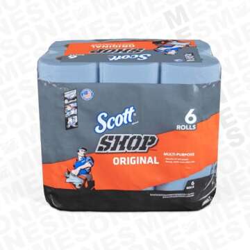 Scotts Kimberly Clark 75146 Blue Shop Towels On A Roll Bundle44; 6 Pack