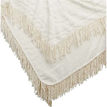 Beatrice Chenille Medallion Bedspread in Ivory for King