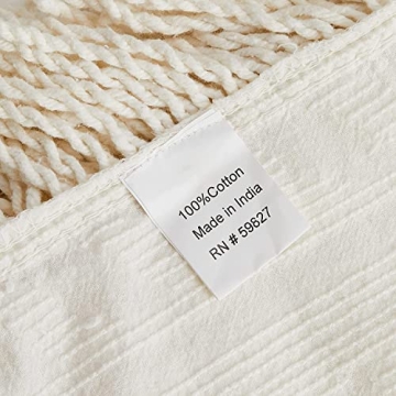 Beatrice Chenille Medallion Bedspread in Ivory for King