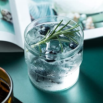 INSETLAN Vintage Glassware: Stackable Colored Drinking Cups