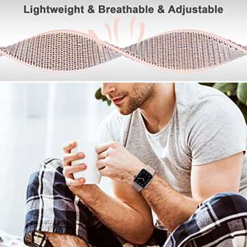 OHOTLOVE Nylon Sport Band Compatible with Apple Watch Band 38mm 40mm 41mm 42mm 44mm 45mm 46mm 49mm, Adjustable Breathable Women Men Braided Strap Compatible for iWatch Series 10/9/8/7/6/5/SE/Ultra