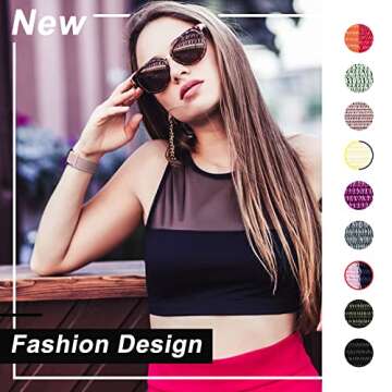 OHOTLOVE Nylon Sport Band Compatible with Apple Watch Band 38mm 40mm 41mm 42mm 44mm 45mm 46mm 49mm, Adjustable Breathable Women Men Braided Strap Compatible for iWatch Series 10/9/8/7/6/5/SE/Ultra