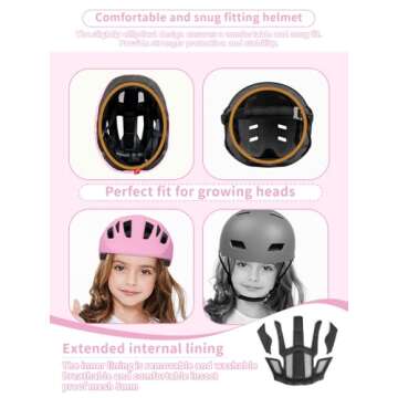 XJD Toddler Helmet Kids Bike Helmet Baby Multi-Sport Adjustable Skateboard Helmet for Kids Boys Girls Infant Helmet Lightweight for Age 1 and Older (Pink, Small: 20.47"- 22.05" / 52-56 cm)