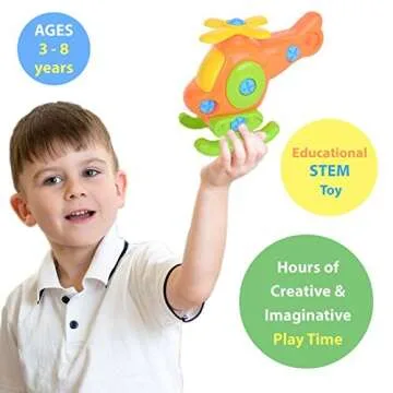 Take Apart Toys (Pack of 5), STEM Learning Vehicles Play Set, Builds Problem Solving and Fine Motor Skills for Boys Girls Toddlers Age 3 4 5 6 Years Old | Gift Idea for Engineering, Building Toys