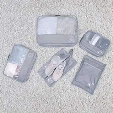 Keenstone 6-Set Packing Cubes for Travel & Home Organization
