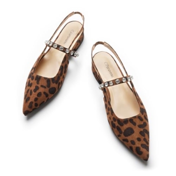 C.Paravano Slingback Flats: Elegant Pointed Toe Sandals for Women