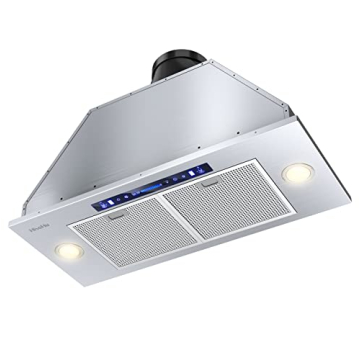 HisoHu 900 CFM Insert Range Hood, 30/36 Inch, Stainless Steel