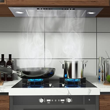 HisoHu 900 CFM Range Hood, 30/36 Inch, Stainless Steel