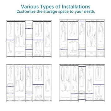 VIPEK V50 Extra Large Portable Closet Rack Bedroom Armoire Freestanding Wardrobe Closet, Heavy Duty Clothes Rack Multi-Functional Metal Clothing Rack for Hanging Clothes, Max Load 1300lbs, Black