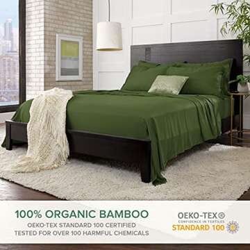 Full Sheets by Pure Bamboo, Genuine 100% Organic Viscose Derived from Bamboo Bed Sheet Set, Luxuriou...