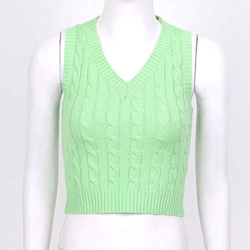 TSSOE Women's Vintage Argyle Plaid Sweater Vest Knitted