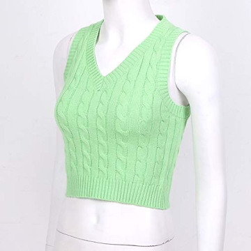 TSSOE Women's Vintage Argyle Plaid Sweater Vest Knitted