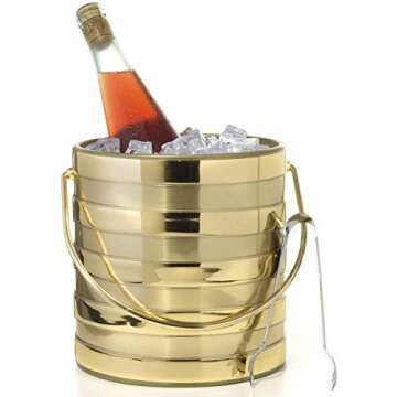 Elegant 3-Quart Insulated Ice Bucket for Entertaining