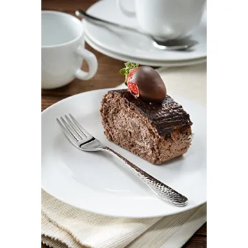 DANIALLI 40 Piece Modern Hammered Flatware Set