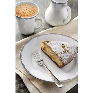 DANIALLI 40 Piece Modern Hammered Flatware Set