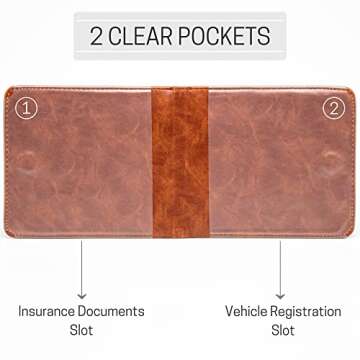 CANOPUS Car Registration & Insurance Holder, Compact & Stylish