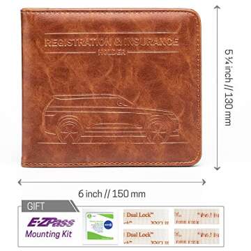 CANOPUS Car Registration & Insurance Holder, Compact & Stylish