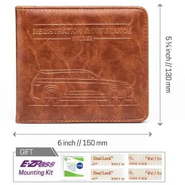 CANOPUS Car Registration & Insurance Holder, Compact & Stylish