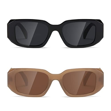 MASDUN Y2k Sunglasses: Trendy Square Shades for UV Protection