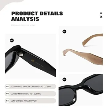 MASDUN Y2k Sunglasses Trendy UV Protection Shades