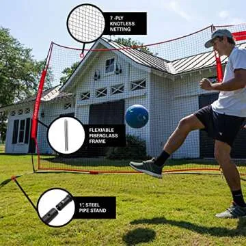 Rukket 12x9ft Backstop Net for Sports Practice