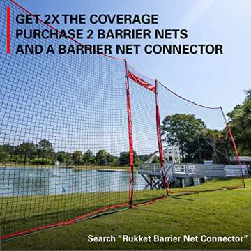 Rukket 12x9ft Backstop Net for Sports Practice