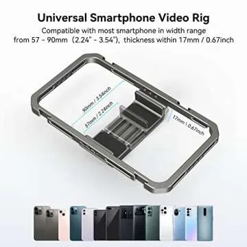 SmallRig Universal Smartphone Video Rig for iPhone 16 15 14 for Samsung, Filmmaking Vlogging Rig Aluminium Alloy Phone Video Cage Grip with Cold Shoe Mount for Videomaker Videographer