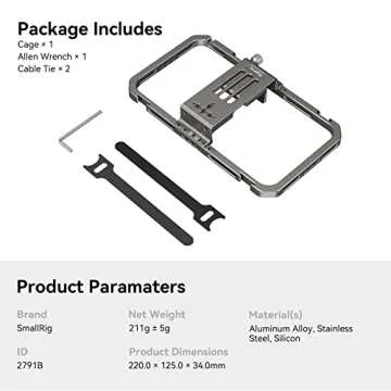 SmallRig Universal Smartphone Video Rig for iPhone 16 15 14 for Samsung, Filmmaking Vlogging Rig Aluminium Alloy Phone Video Cage Grip with Cold Shoe Mount for Videomaker Videographer