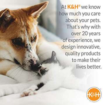 K&H Pet Products Self-Warming Lounge Sleeper Cat Bed, Soft Comfortable Self Heating Pet Bed, No Electric Needed to Keep Pets Warm, Also For Small Dogs, Machine Washable - Small 20 X 16in Sage/Tan