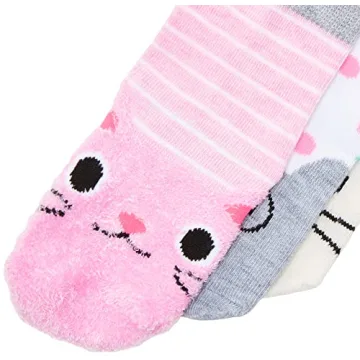 CHEROKEE Crew Socks for Toddler Girls, 10 Pack