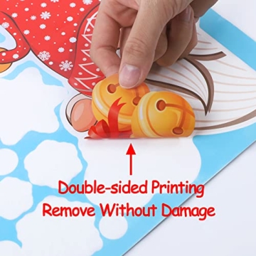 Moon Boat Christmas Window Clings 350PCS Snowflake Decor