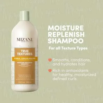 Mizani True Textures Moisture Replenish Shampoo | Curly Hair Care
