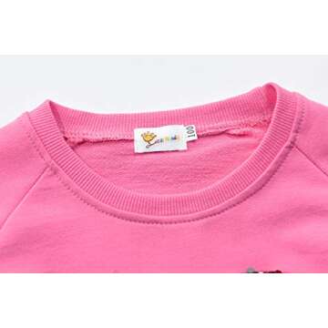 Little Hand Baby Girls Sweater Sparkly Heart Sequin Shirts Long Sleeve Ruffle Toddler Causal Pullover Sweatshirt