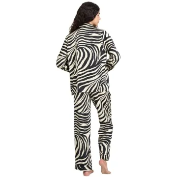 YiNi LuLu Women's Silk Satin Pajamas Set Comfort Elegance