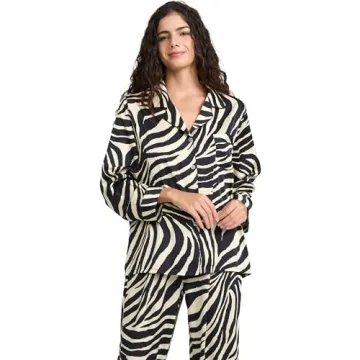 YiNi LuLu Women's Silk Satin Pajamas Set Comfort Elegance