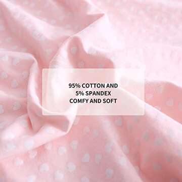 BANGSAUR Girls' Dress Set Cotton Sleepshirts, Heart Print Princess Daily Dress, 2-Pack Casual Dress Girl 3-12 Years