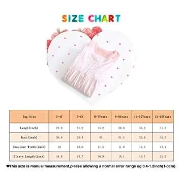 BANGSAUR Girls' Dress Set Cotton Sleepshirts, Heart Print Princess Daily Dress, 2-Pack Casual Dress Girl 3-12 Years