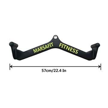 Home Gym Fitness Rowing T-bar V-bar Pulley Cable Machine Attachments, Bicep Curl Tricep Back Strengt...