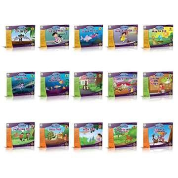 Early Reading Program for Baby, Toddler, Preschool, Kindergarten- Alphabet, Vowel Phonics & 200+ Sight Words - Little Champion Reader 9 DVD, Flash Card, Book Kit