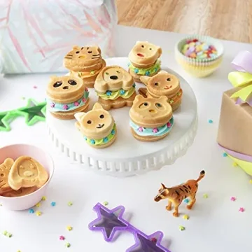Animal Mini Waffle Maker with 7 Shapes for Fun Breakfasts