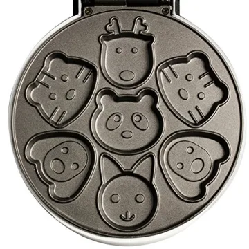 Animal Mini Waffle Maker with 7 Shapes for Fun Breakfasts