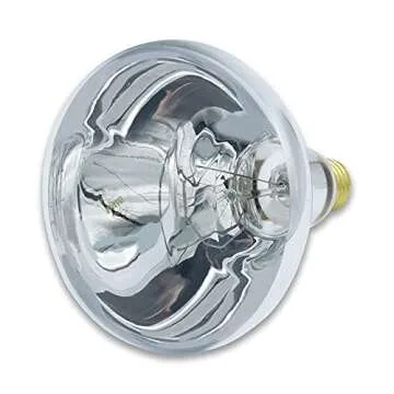lumenivo 250W BR40 Heat Lamp Bulb Clear Heat Lamp - Bathroom Heat Lamp - Food Warmer Bulbs - Infrared Heat Light Bulb Flood Reflector Lamp with E26 Base - 120-130V
