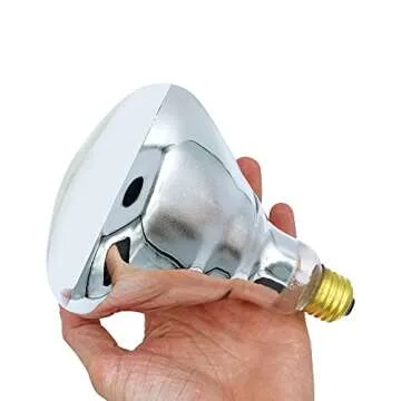 lumenivo 250W BR40 Heat Lamp Bulb Clear Heat Lamp - Bathroom Heat Lamp - Food Warmer Bulbs - Infrared Heat Light Bulb Flood Reflector Lamp with E26 Base - 120-130V