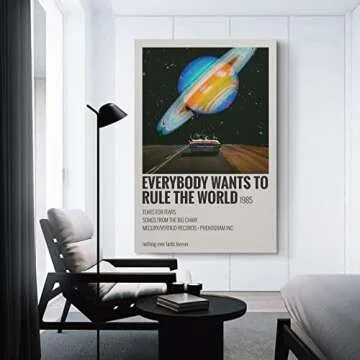 EVERYBOOY WANTS TO RULE THE WORLD 1985 Tears For Fears Canvas Poster Bedroom Decoration Landscape Office Valentine's Birthday Gift Unframe-style12x18inch(30x45cm)